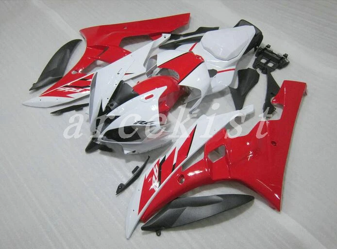 4 подарки ABS мотоцикл Обтекатели наборы Подходит для Yamaha YZF 600 R6 06 07 YZF-R6 2006 2007 обтекатель Набор капот на заказ красный белый