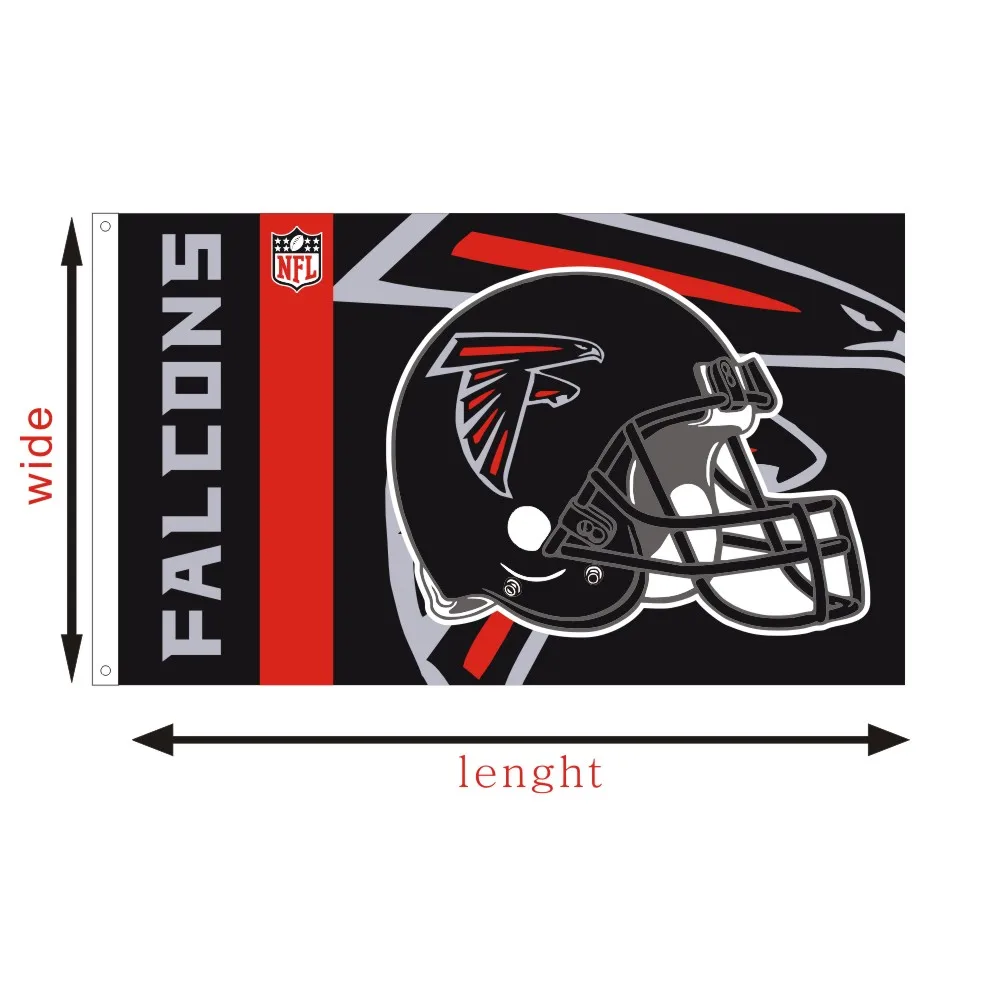 Флаги и баннеры пользовательские НФЛ Atlanta Falcons гонки флагом размер 3X5FT печатные