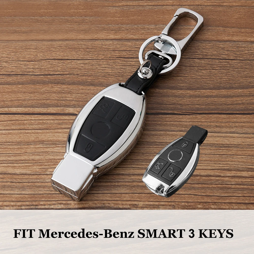 Цинковый кожаный чехол для дистанционного ключа для Mercedes Benz W203 W204 W211 CLK C180 E200 AMG C E S класс брелоки автомобильные аксессуары