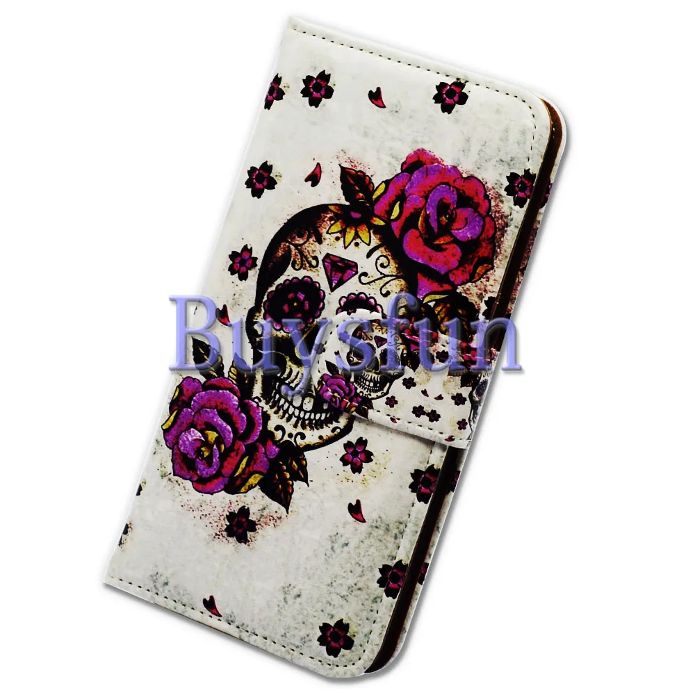 Bcov Зеленый Пейсли Мандала Цветок Череп Флип Слот Карт Бумажника Кожаный Чехол Case