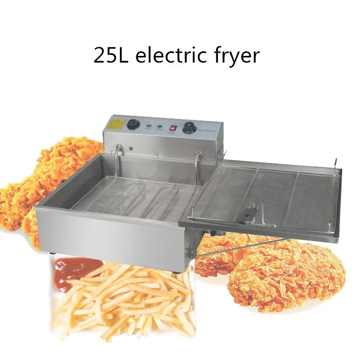 

new arrival 25L automatic electric fryer, commercial use fry fried frying donut,chips,chicken leg fryer machine