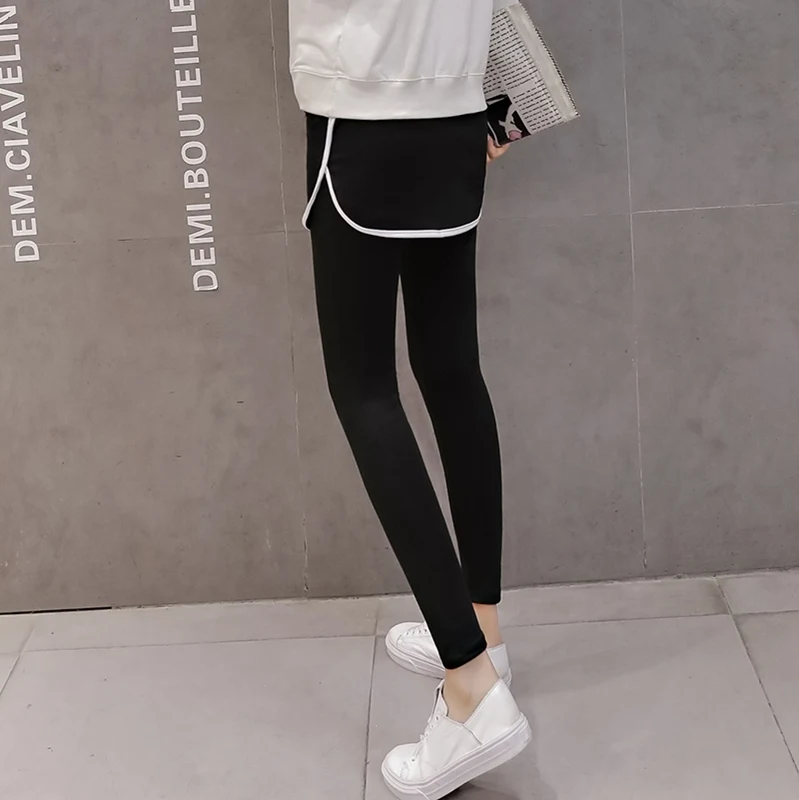 Spring and autumn maternity dress leggings wear trousers skirt spring pregnant women pants fake two stomach lift | Мать и ребенок