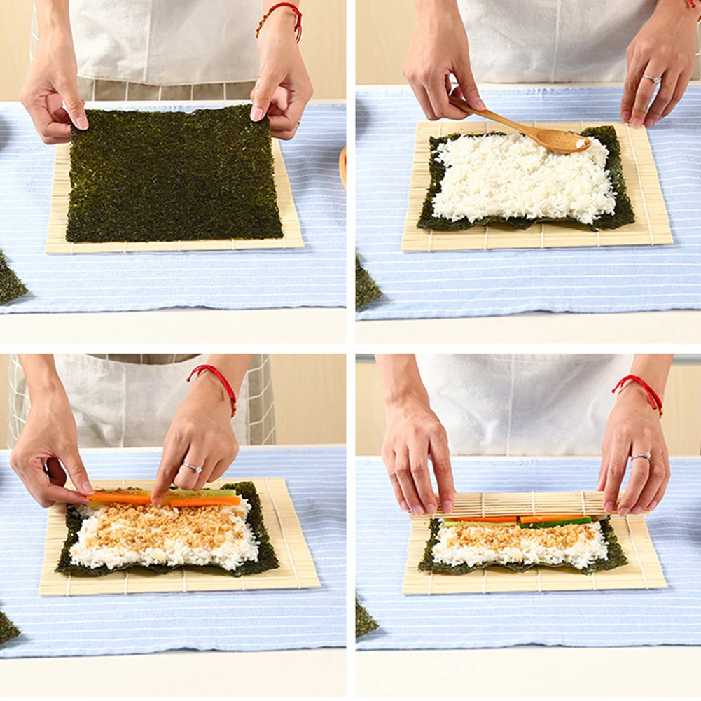 

Hot Selling Portable Sushi Bamboo Mat Japanese Korean Family DIY Kitchen Chicken Roll Sushi Making Tools