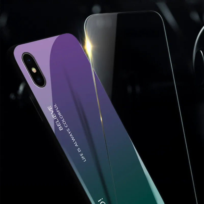 Sycase градиент закаленное Стекло телефон крышка для Vivo X23 V11 V11Pro V11i Z3i Y75 Y79 Y85 Y97 Чехол
