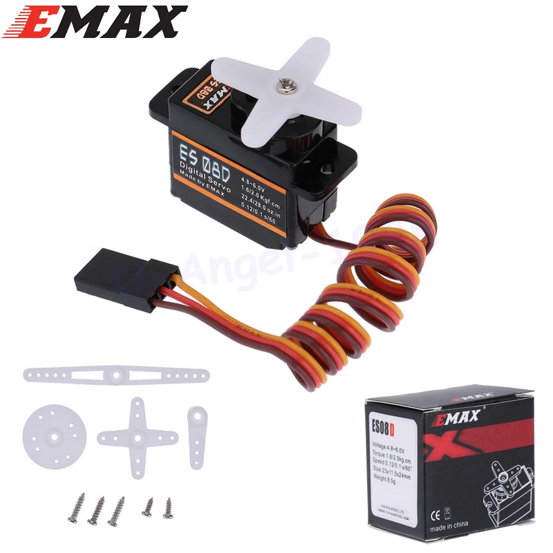 4 шт./лот оригинальный EMAX ES08D пластиковый цифровой микро сервопривод для