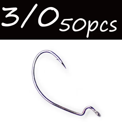 3I0 50PCS 50 шт. широкий зазор крючки для червейЧерный Sharp кровоточащая приманка Каролина/пластиковая приманка крючки для мягкая пластиковая приманка бас рыбалка рыболовный крючок - Цвет: 3I0 50PCS