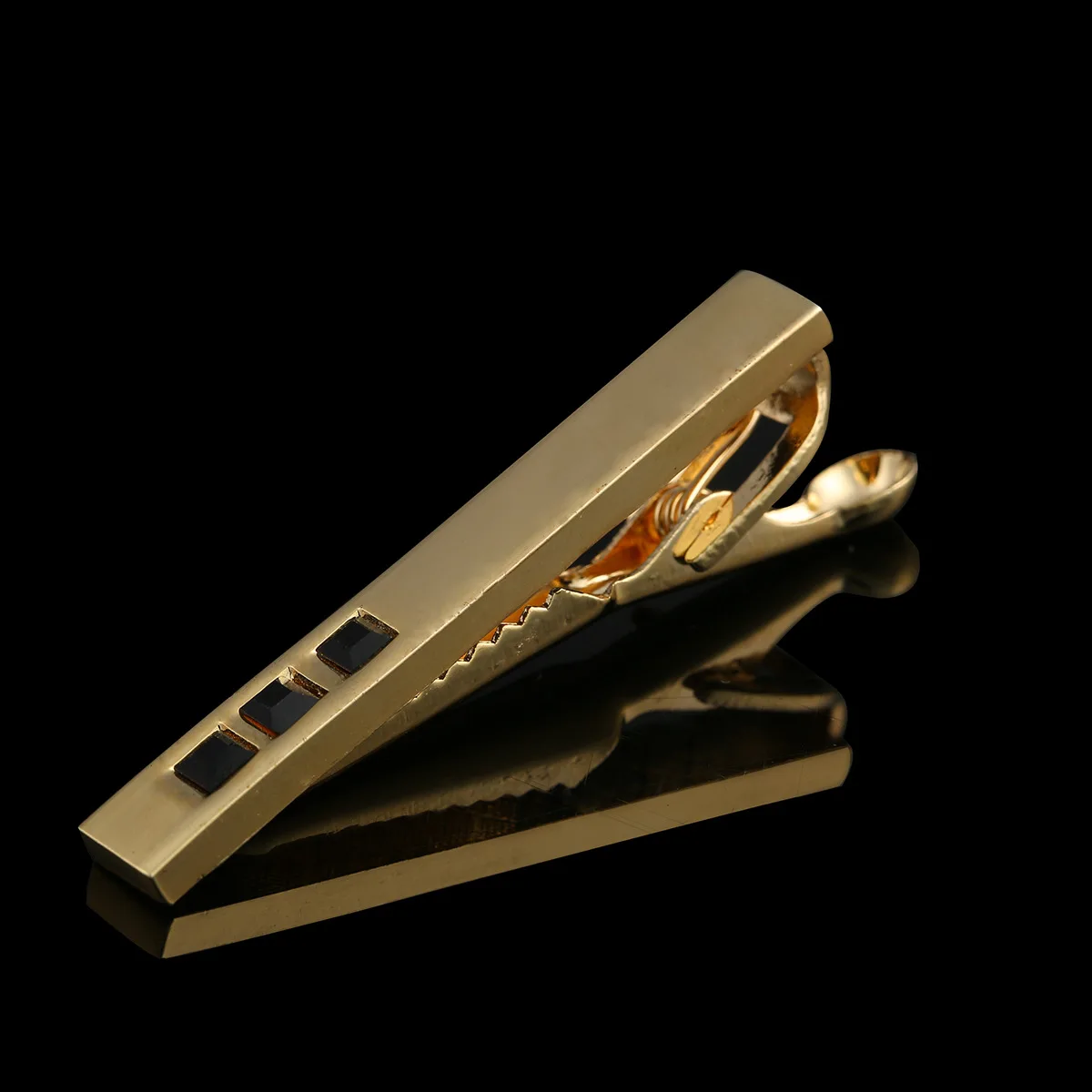 2019 новый золотой черный кристалл Мужской зажим для галстука деловая рубашка