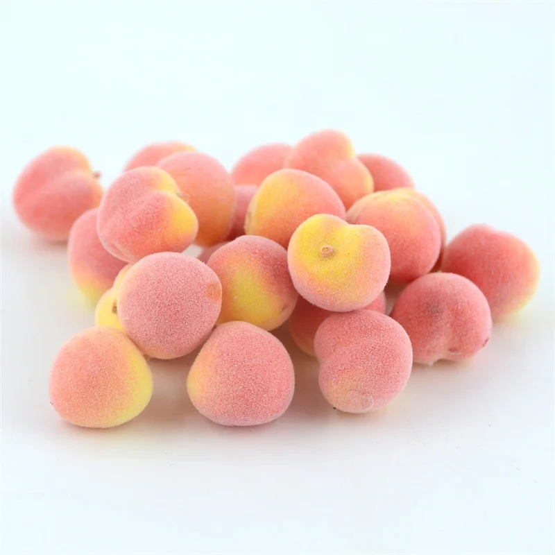 Peach 120 шт искусственные мини-симуляторы из пенопласта, искусственные фрукты и овощи, вечерние украшения для дома, кухни, свадьбы - Цвет: Peach