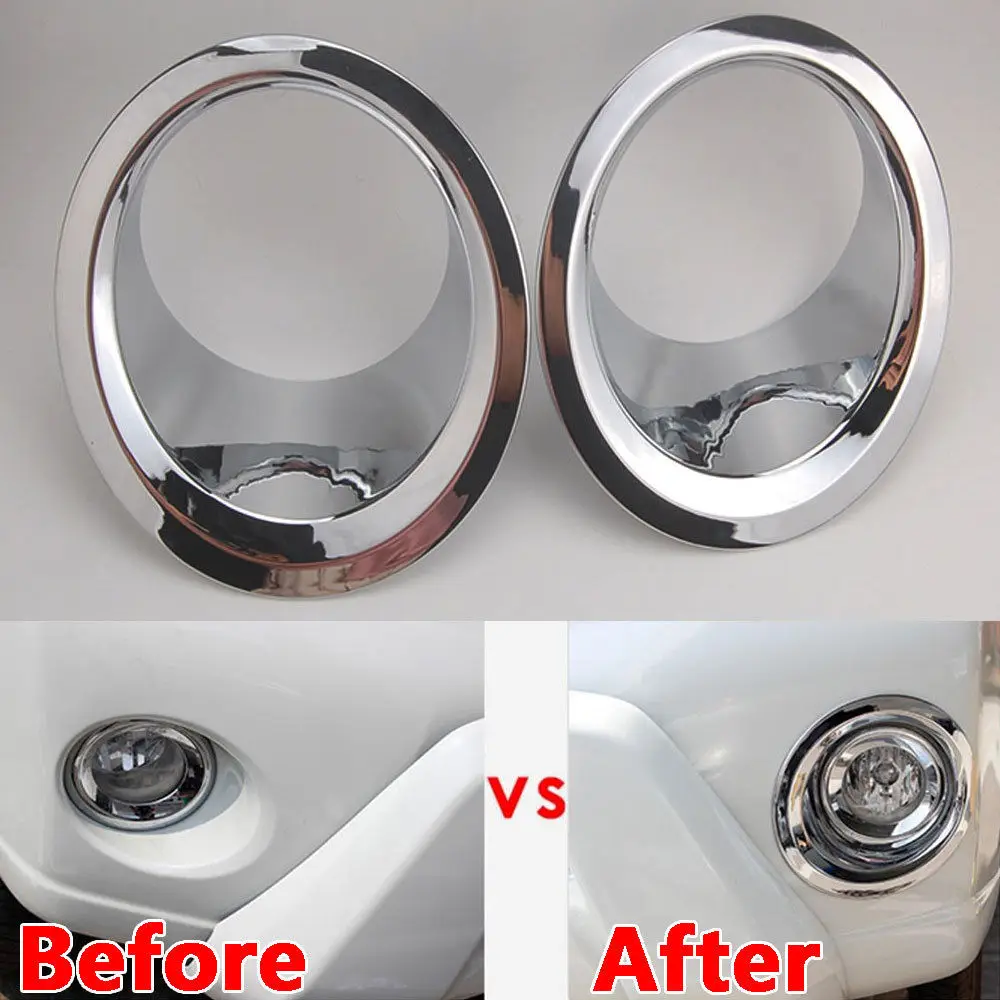 BBS @ FUKA 2 шт. ABS Хром передний бампер противотуманная фара Накладка подходит для Toyota