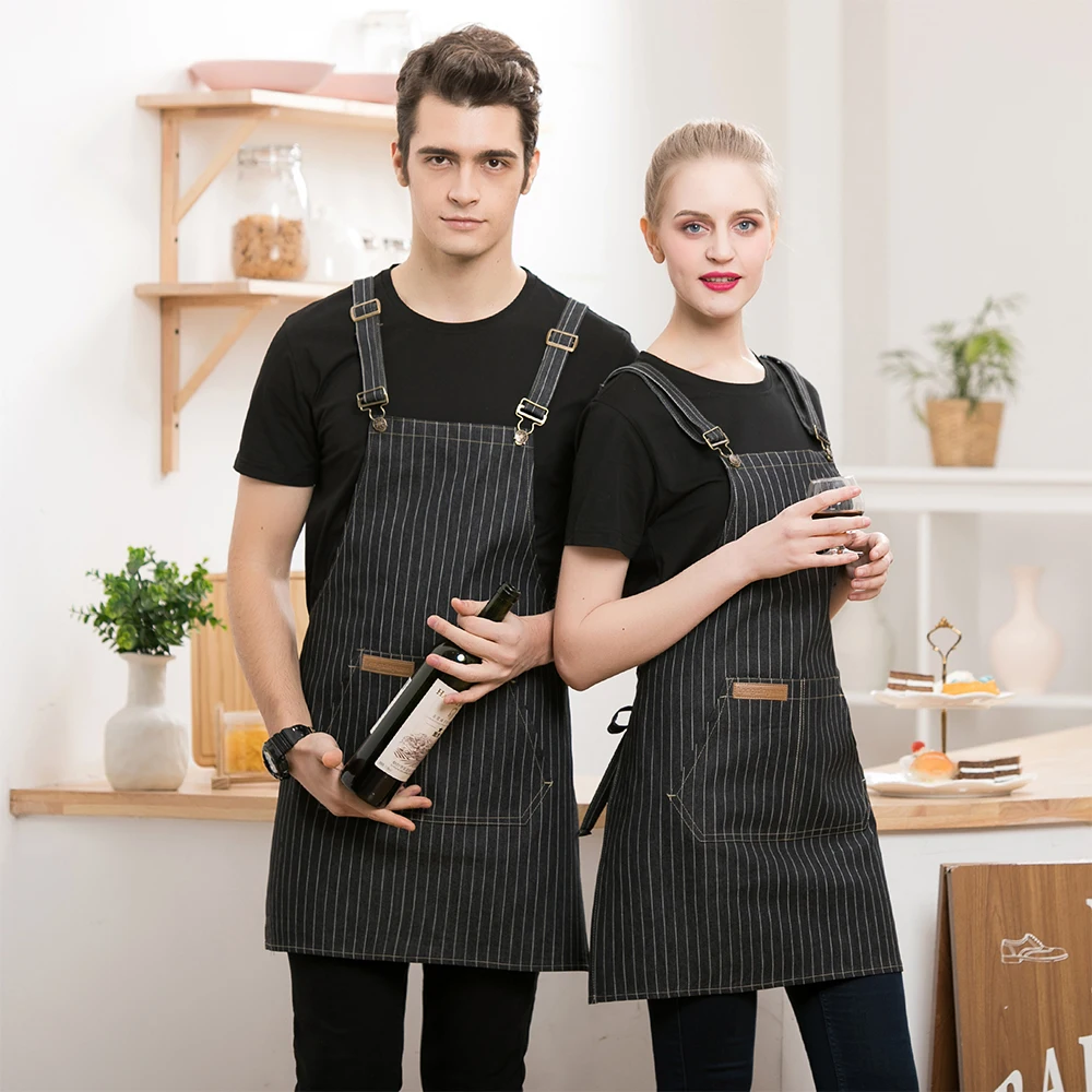 Джинсовые безрукавные фартуки регулирует кухня шеф-повара фартук официанта Кафе Магазин Водонепроницаемый Фартук для приготовления пищи выпечки форма повара ресторана - Цвет: unisex