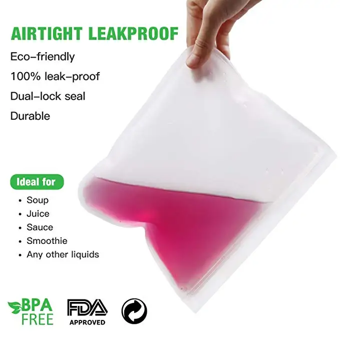 1 шт. Еда сумка для хранения Многоразовые силиконовые мешок Фрукты Мясо Молоко