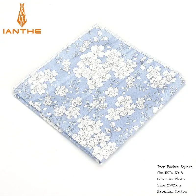 Pocket Square Фирменный мужской дизайнерский узкий платок с цветочным принтом, темно-синий Цветочный платок с квадратным платком, галстук-бабочка, галстуки, набор костюмов для мужчин - Цвет: Pocket Square