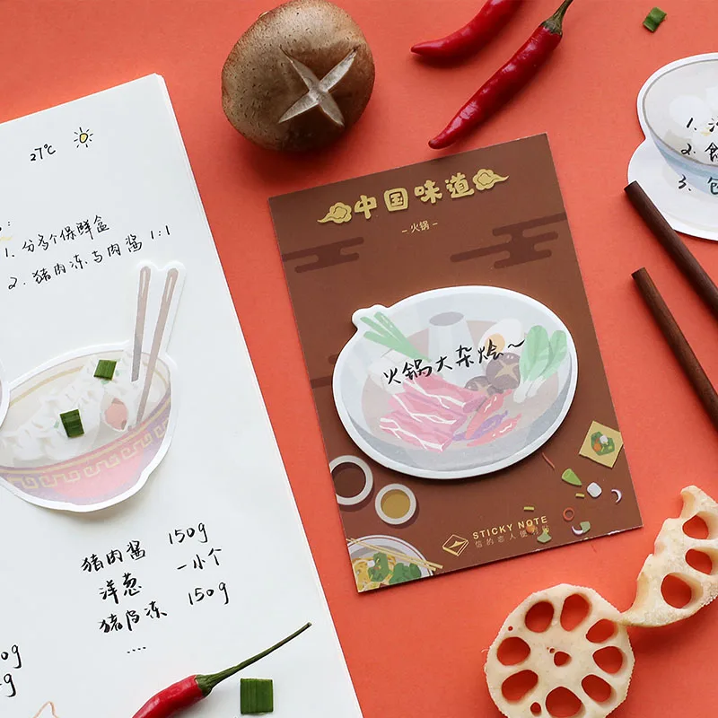 

12PCS/LOT chinese flavor sticky n times stickers memo pad