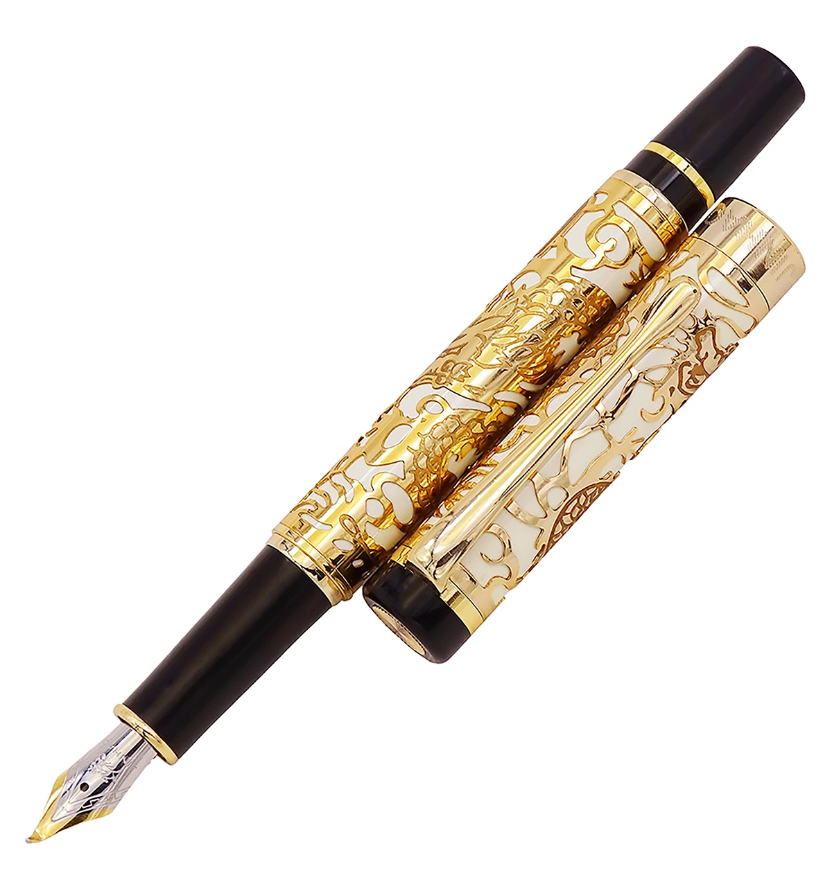 Jinhao 5000 винтажная Роскошная металлическая ручка перьевая для каллиграфии