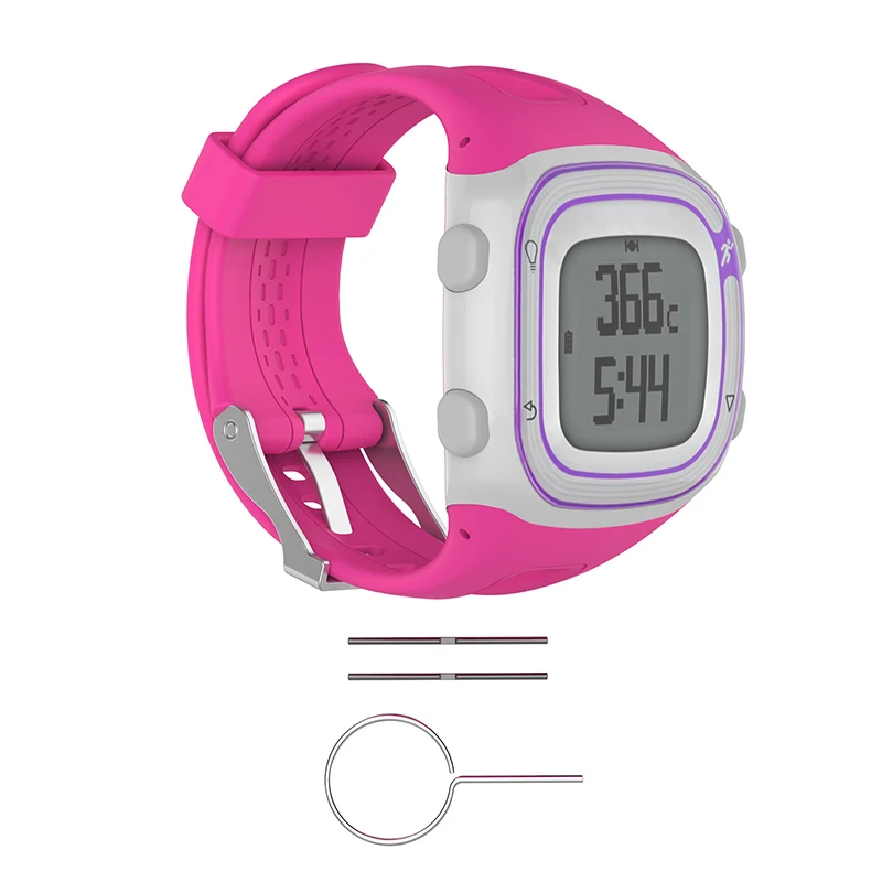 Essidi Sweatproof резиновые часы ремешок Шпильки Набор инструментов для Garmin Forerunner 10 15 Quick