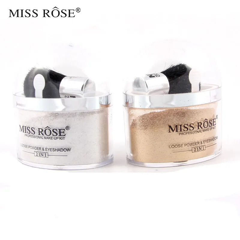 Miss rose свободная пудра золотого и серебряного цвета водостойкая для лица макияж с