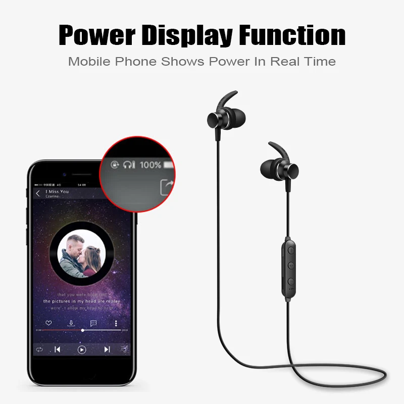 M& J bluetooth-наушники на шею магнит TF карта беспроводные наушники для Xiaomi iPhone наушники стерео auriculares fone de ouvido