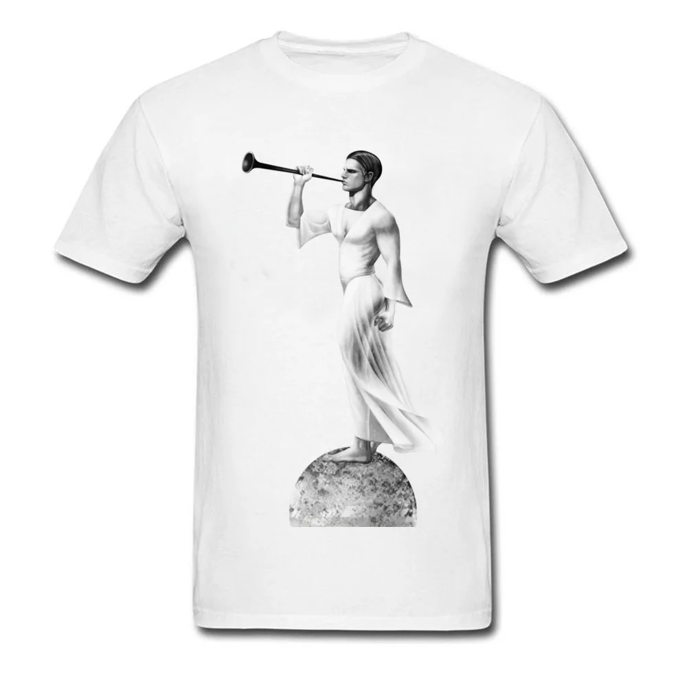 Мужские футболки с принтом Angel Moroni белые хлопковые топы классическим музыкальным
