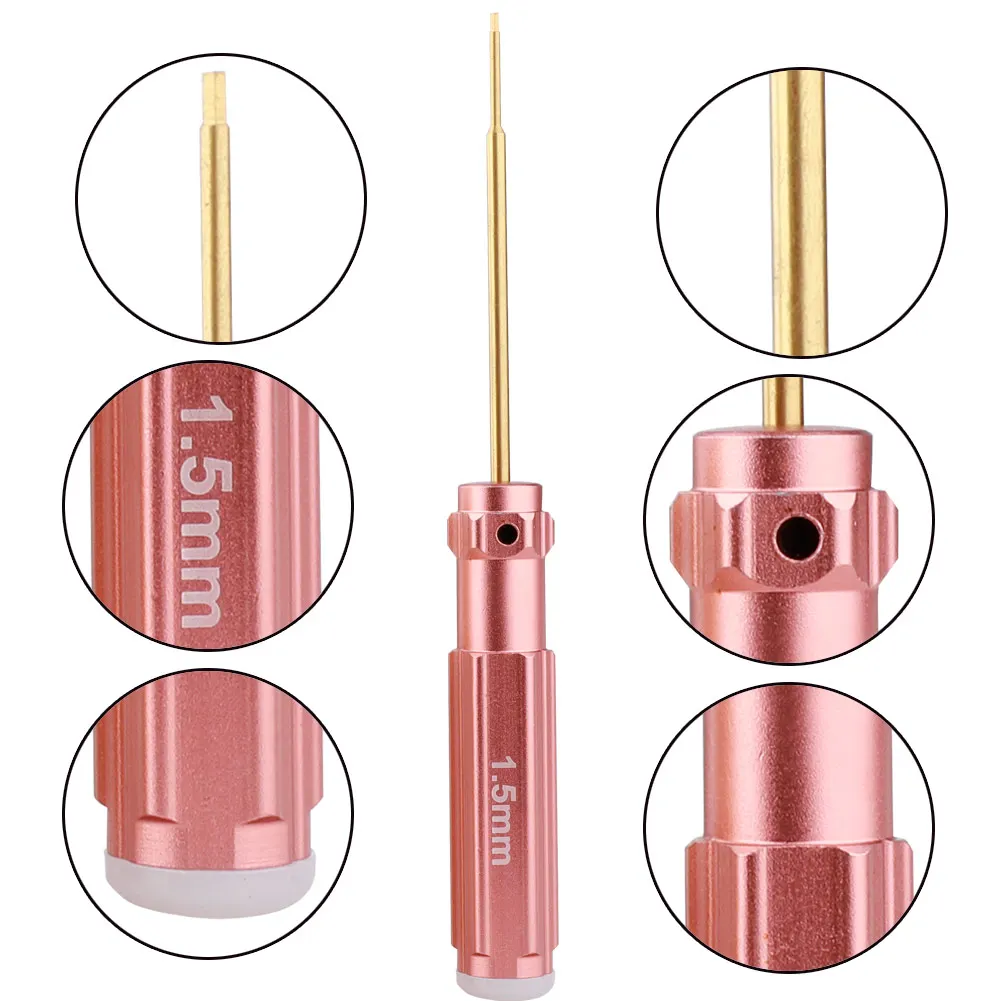 

4PCS Hex Screwdrivers Key Driver Tool Set 1.5mm 2mm 2.5mm 3mm for RC Hobby Model Car/Heli HSS Titanium-plated Screwdriver