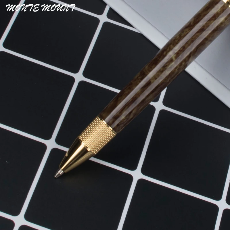 Зеленая шариковая ручка MONTE с креплением в виде агата/партия металлическая