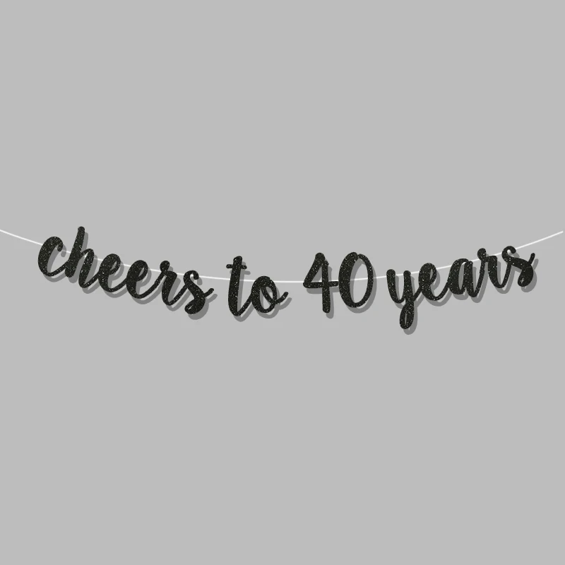 40-й день рождения украшения для cheers до 40 лет баннер с днем рождения золотой знак Свадьба юбилей вечерние украшения
