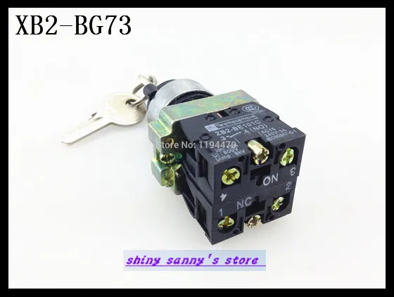 10 шт./лот XB2 BG73 3 позиция 2 NO Нормально открытый 2N/O сброс пружины мгновенный