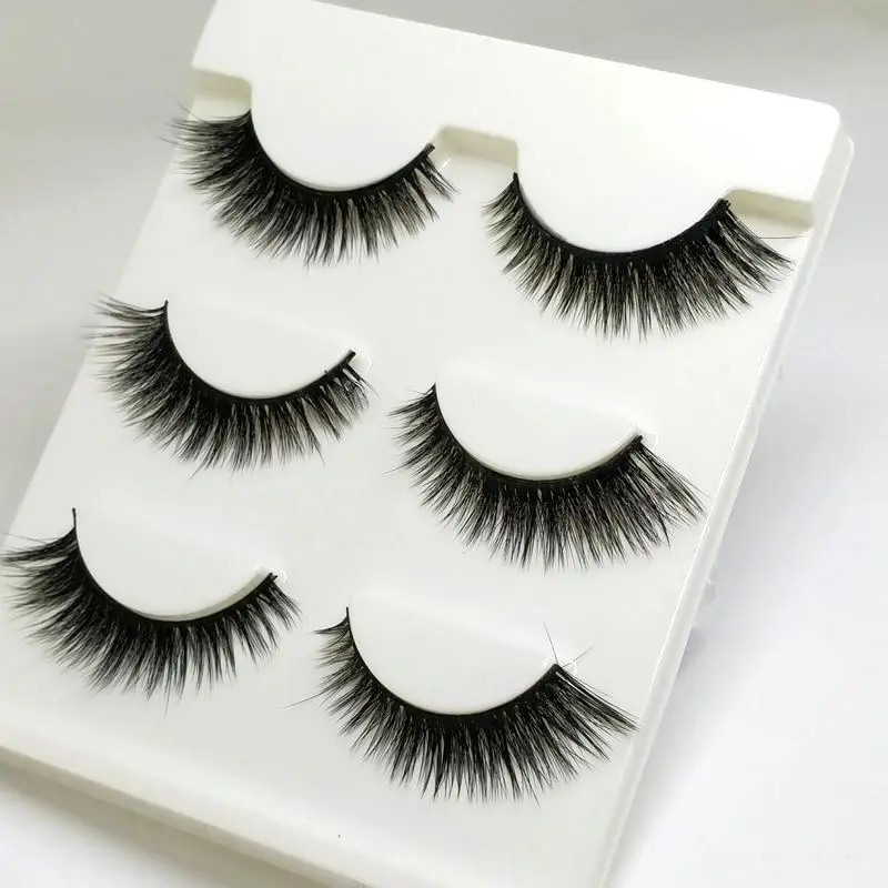 3D Cross Thick False Eyelashes Extension Makeup Super Natural Long Fake New 3D-12 | Красота и здоровье