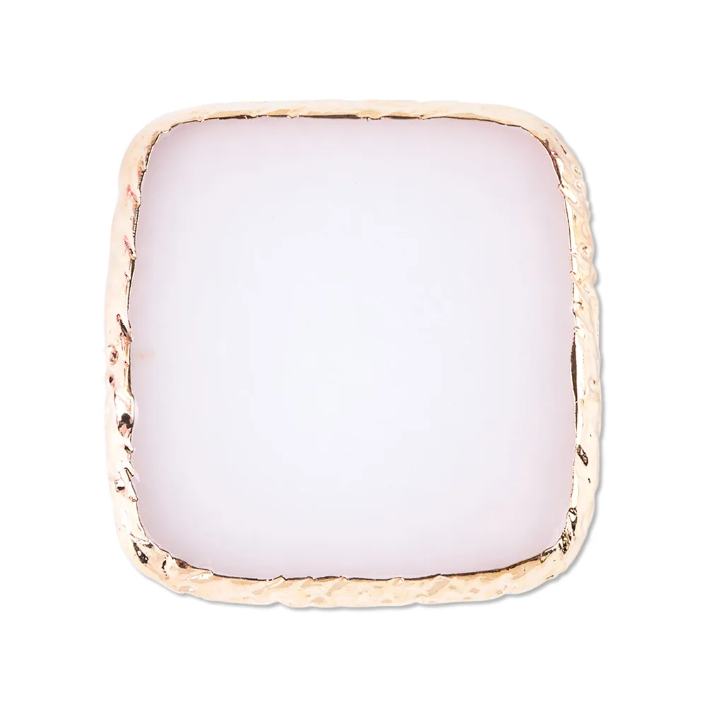 Pink Square 1 шт., полимерная Палитра для ногтей, круглая Квадратная тарелка, УФ-Гель-лак для рисования, пигментный держатель, пластина, дисплей, инструменты для маникюра BE665 - Цвет: Pink Square