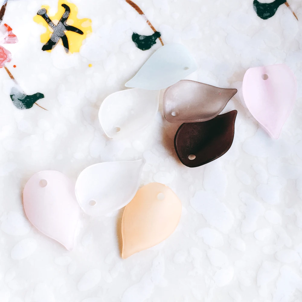 Plastic Petal Ear Drop Pendant Charms Earring Accessories Necklace Jewelry Diy Material 40pcs | Украшения и аксессуары
