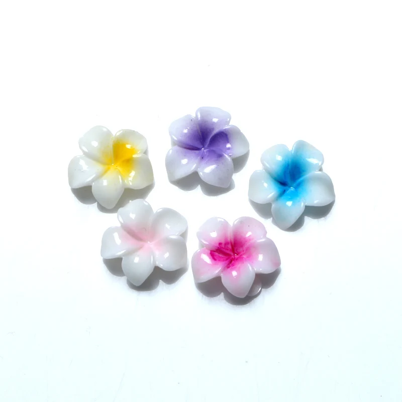 30 шт. смешанные каучуковые Цветочные украшения красивые бусины с плоским