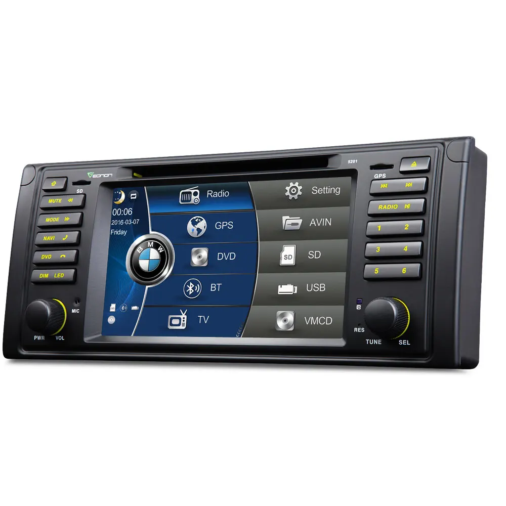 EONON D5201Z специально для BMW E391996/1997/1998/1999/2000/2001/2002/2003 7 &quotцифровой Сенсорный экран