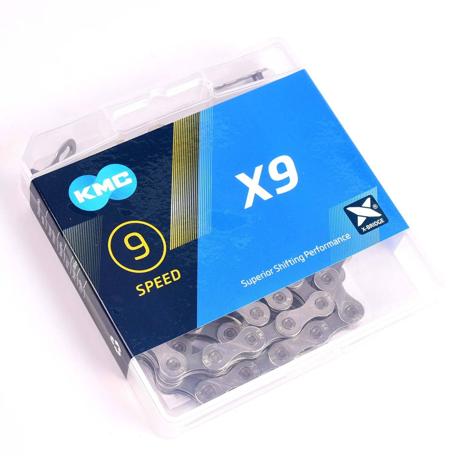 Цепь для горного и дорожного велосипеда KMC X9 X9.93 серебристая/серая 116L