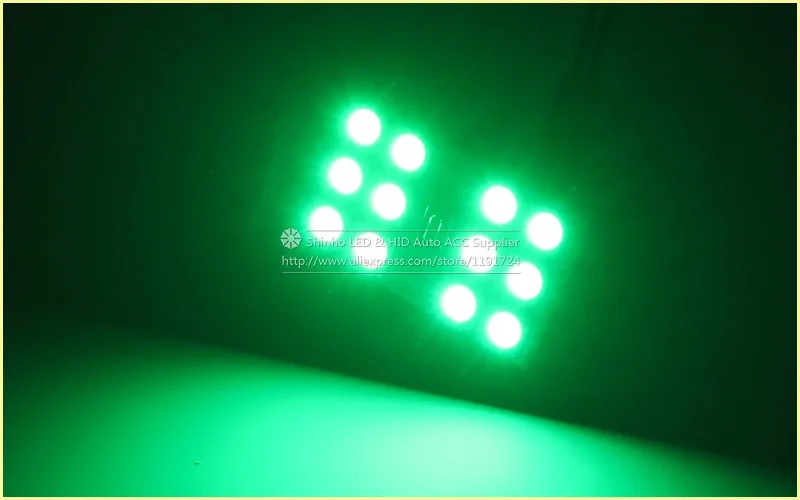 2 шт. светодиодный светильник RGB 5050 12SMD для чтения и панели Festoon салона автомобиля