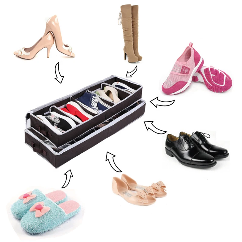 2017 популярный многоцелевой органайзер для обуви чехол кофейный бамбуковый уголь