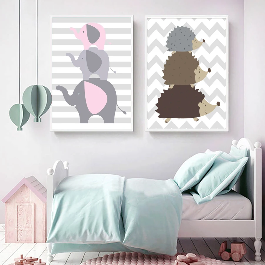 Детская Wall Art Холст Картины Nordic плакат в скандинавском стиле с принтом рисунками