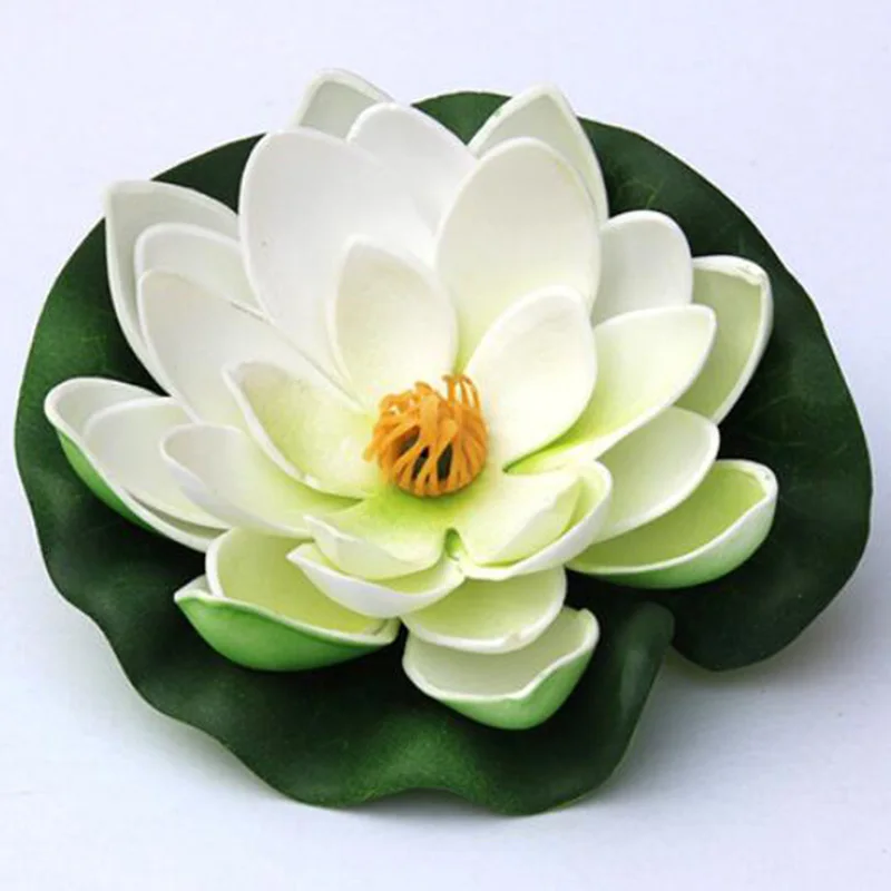 Имитация цветка лотоса для аквариума плавающий в воде уличный аквариум рыб