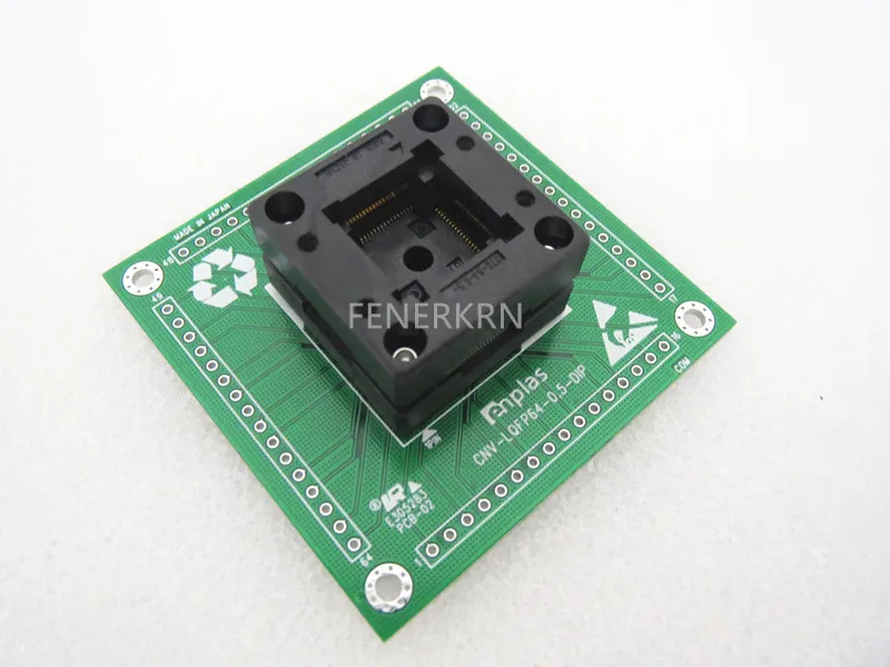 Opentop QFP64 LQFP64 TQFP64 шаг: 0 5 мм IC адаптер для горения испытательное место гнездо стенд в