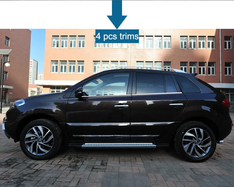 Lsrtw2017 304 нержавеющая сталь окна автомобиля планки для renault koleos 2008 2009 2010 2011 2012 2013 samsung QM5