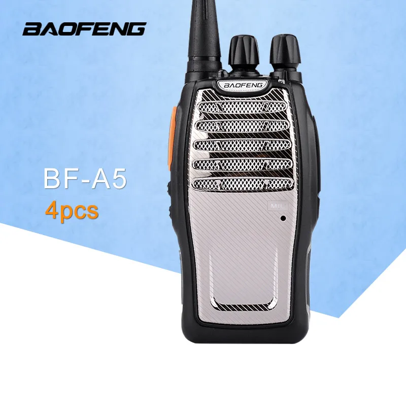 (4 шт.) BaoFeng UHF рация BF A5 16CH VOX + Функция скремблера Бесплатная доставка