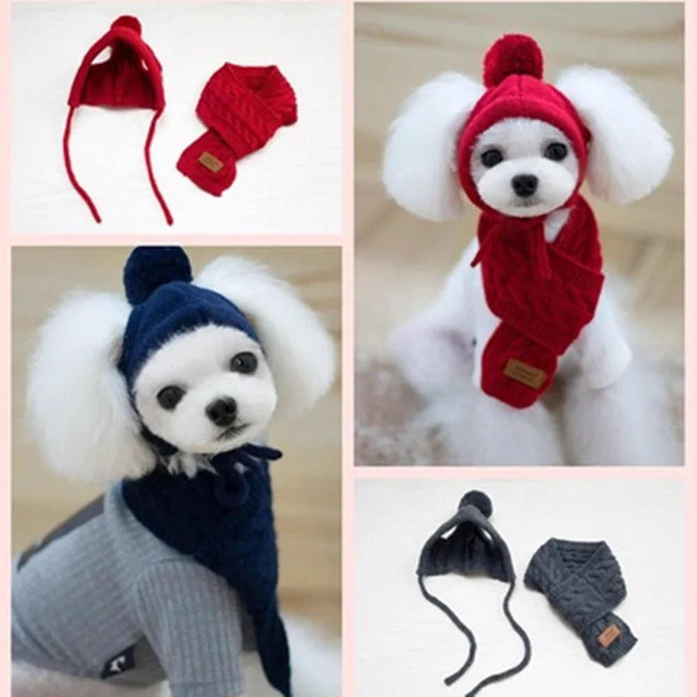 Pet Hat шарф Тедди VIP шапки и шарфа осень собака hatpet продукты Товары для собак Зима