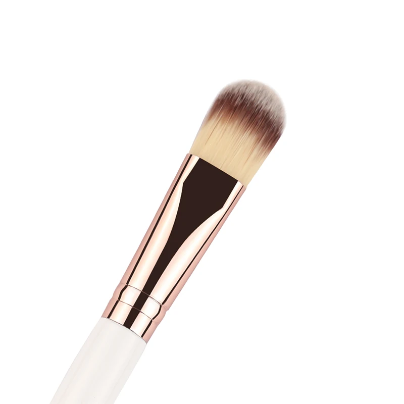 Zoreya Brand New arrive High quality white wooden handle Make up brush Foundation for women cosmetic make tool | Красота и здоровье