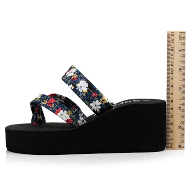 2018 летние сандалии на высоком каблуке женские шлепанцы с толстым дном мягкая