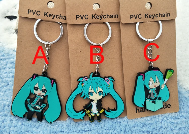 IVYYE 1 шт. Hatsune Miku Girl Аниме-брелок для ключей ПВХ Рисунок брелок милые игрушки брелок для ключей подарки на день рождения унисекс Новинка