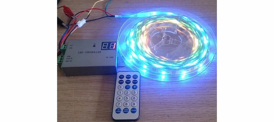 Светодиодный контроллер Поддержка WS2812, WS2811, APA102, DMX512, et.1 порт управления 4096 пикселей, беспроводной контроллер, пульт дистанционного управления