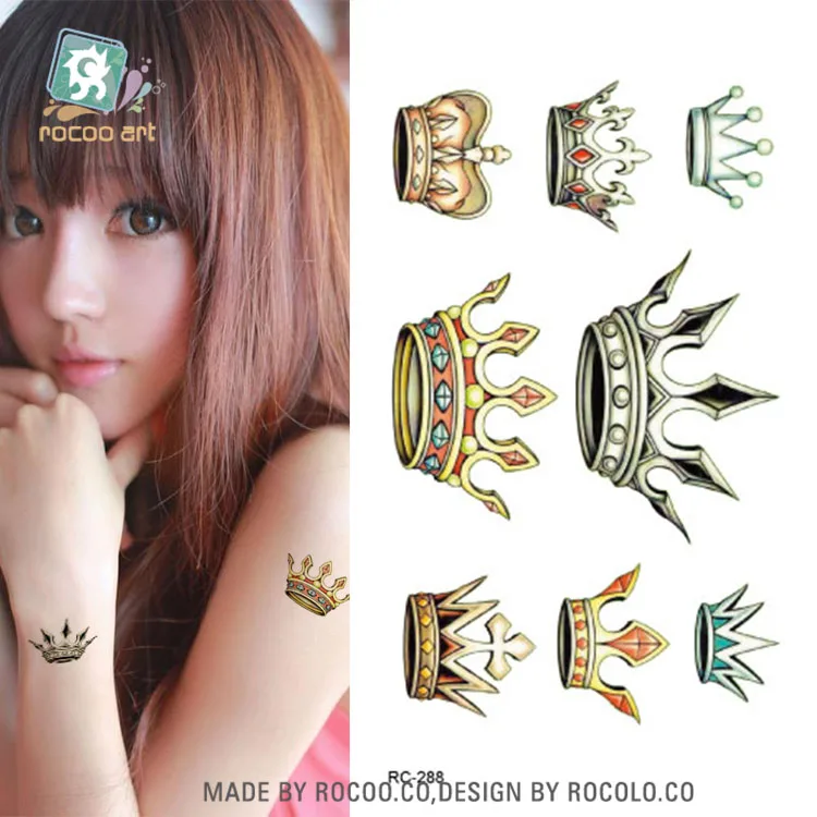 10 шт рукава татуировки водонепроницаемые временные наклейки Татуировки золотые