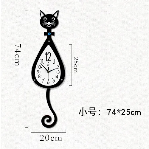 Мультяшные деревянные настенные часы lucky cat для гостиной, бесшумные часы, креативные современные домашние часы, модные декоративные кварцевые часы, горячая распродажа