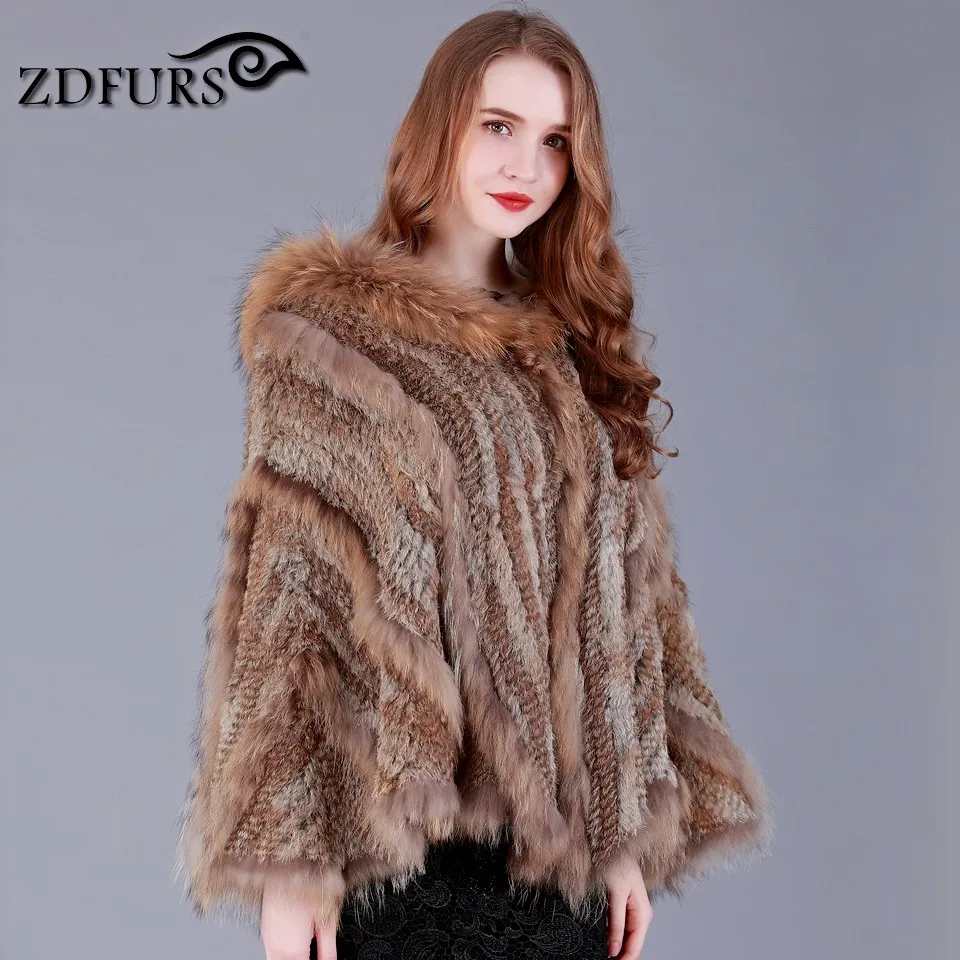 ZDFURS * Новые Модные теплые женские зимние сапоги Большой кроличье пончо с