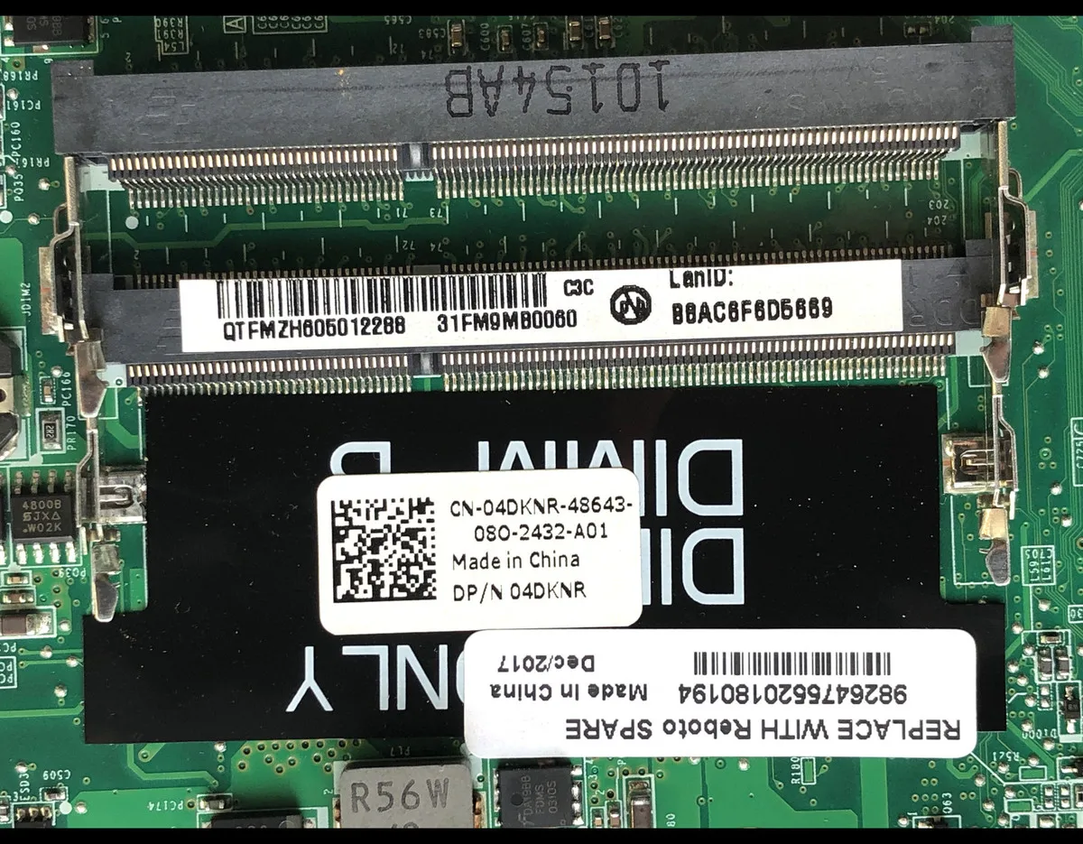Высокое качество DAFM9CMB8C0 для Dell Studio 1558 материнская плата для ноутбука CN-04DKNR HM55 PGA989 DDR3 HD5470 1GB I7 cpu полностью протестирована