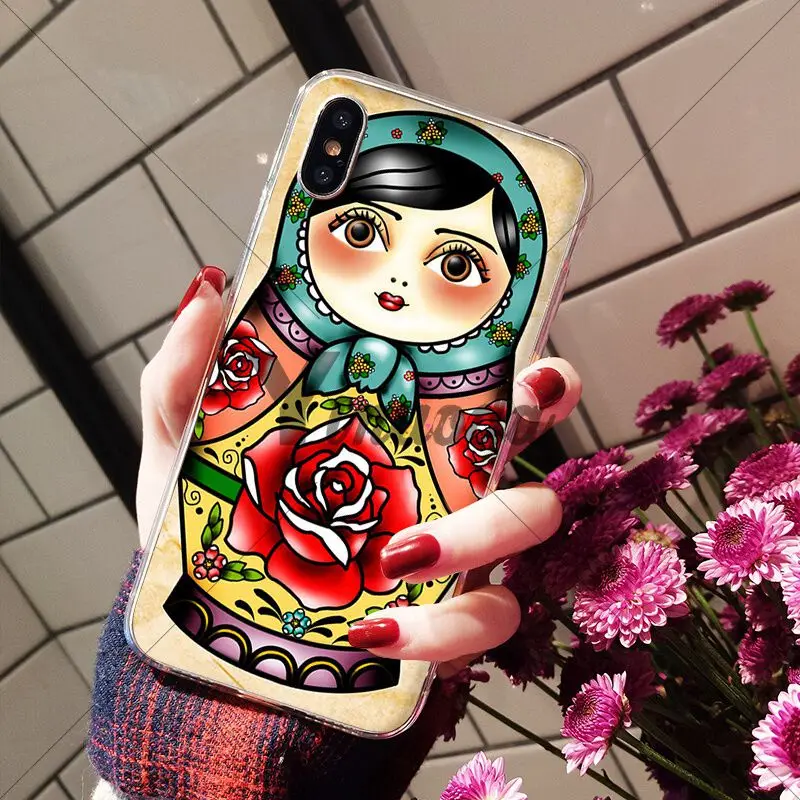 Yinuoda русские куклы-матрешки покупателей высокое качество чехол для iPhone X XS MAX 6 6s, 7, 7 plus, 8, 8 Plus, 5 5S SE XR