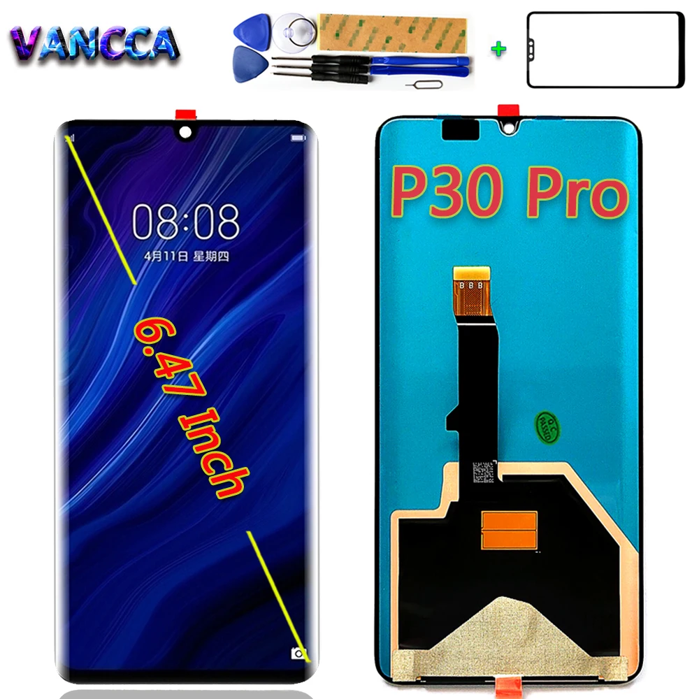 ЖК дисплей Vancca для Huawei P30 Pro 6 47 дюйма сенсорный экран с цифровым преобразователем